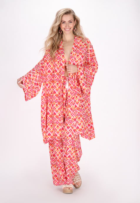 IZIA Kimono vrouwen roze veelkleurig - Image 2