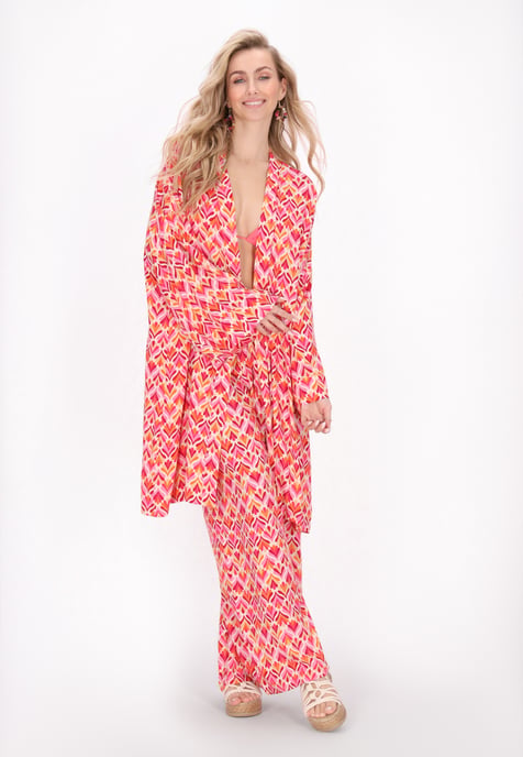 IZIA Kimono vrouwen roze veelkleurig - Image 3