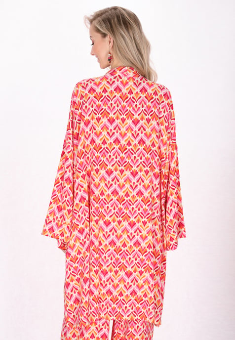 IZIA Kimono vrouwen roze veelkleurig - Image 4
