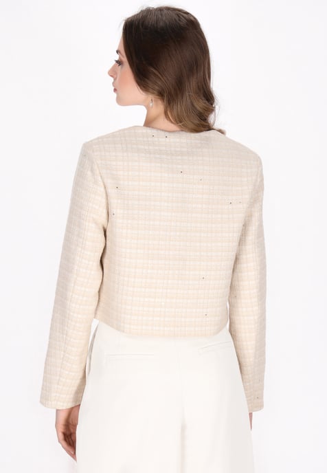 Dreimaster Blazer vrouwen lichtbeige glitters - Image 4