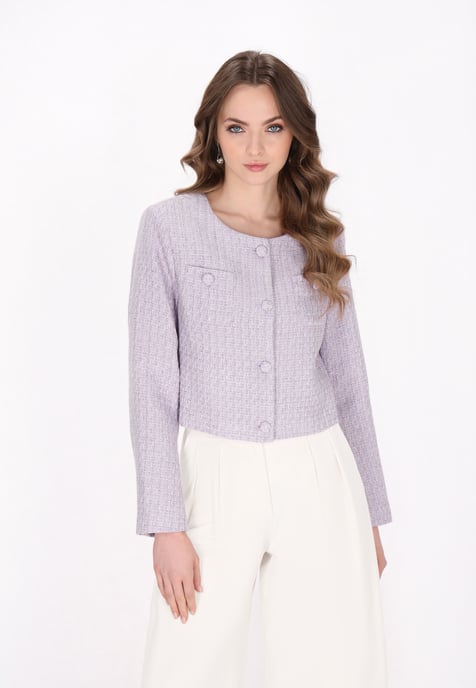 Dreimaster Blazer vrouwen lichte lavendelglitter - Image 3
