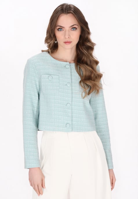 Dreimaster Blazer vrouwen munt glitter - Image 3