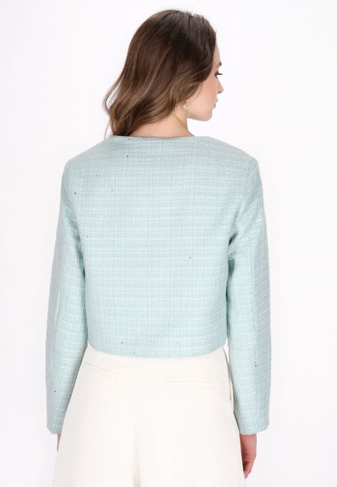 Dreimaster Blazer vrouwen munt glitter - Image 4