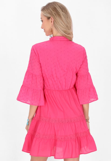 IZIA jurk vrouwen fuchsia - Image 4