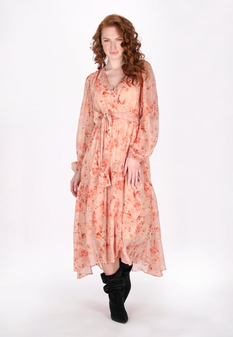 Dreimaster jurk vrouwen abrikoos - Image 3