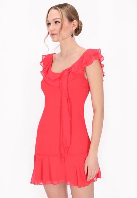 Mymo jurk vrouwen rood - Image 3
