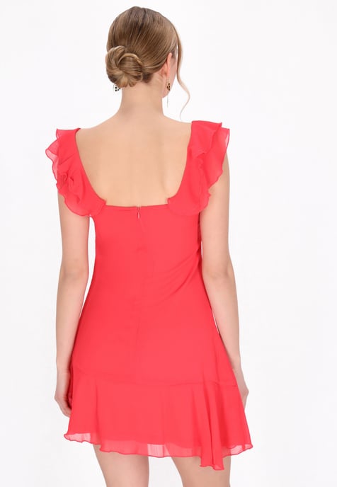 Mymo jurk vrouwen rood - Image 4