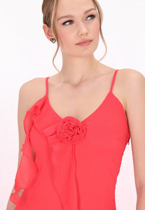 Mymo jurk vrouwen rood - Image 5