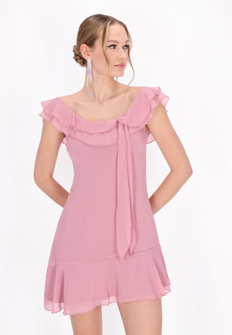 Mymo jurk vrouwen roos - Image 3