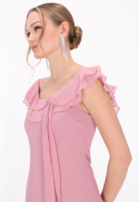Mymo jurk vrouwen roos - Image 5