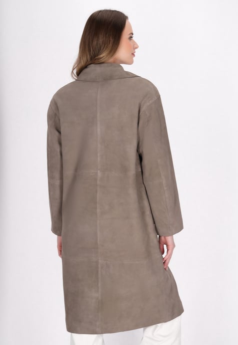 Dreimaster jas vrouwen taupe grijs - Image 4