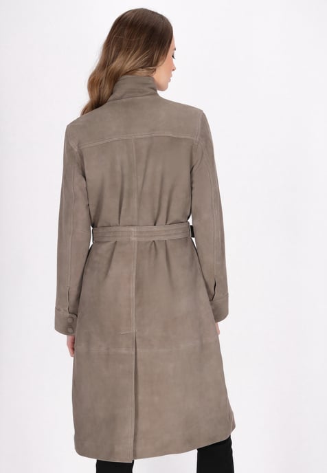 Dreimaster jas vrouwen taupe grijs - Image 4