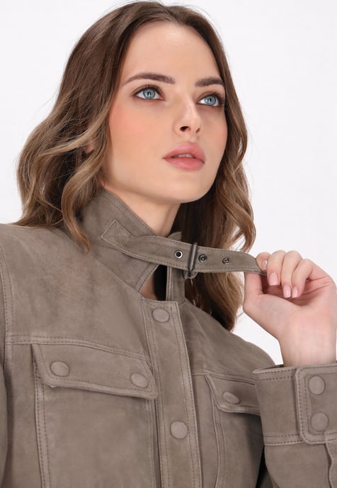Dreimaster jas vrouwen taupe grijs - Image 5