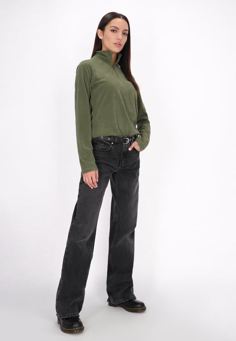 Mymo Fleece trui Dames kaki - Image 2