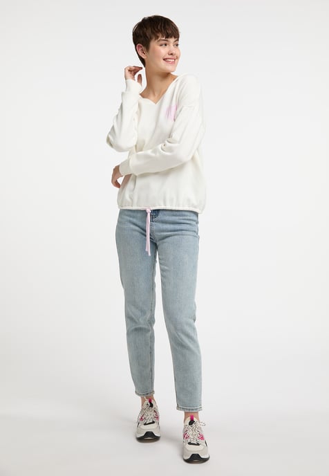 Mymo Knitted pullover women white - Image 2