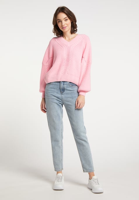 Mymo Knitted pullover women light pink - Image 2