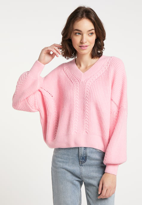 Mymo Knitted pullover women light pink - Image 3