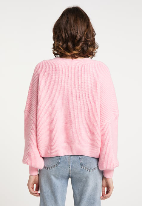 Mymo Knitted pullover women light pink - Image 4