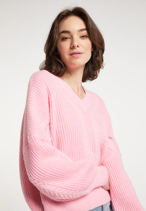 Mymo Knitted pullover women light pink - Image 5