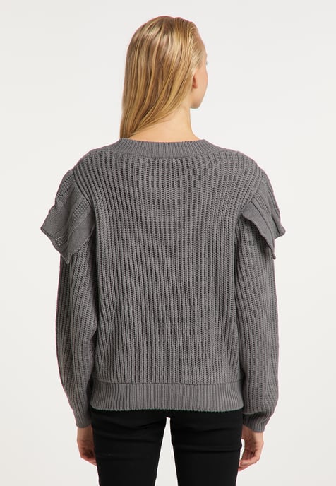 Mymo Knitted pullover women grey - Image 4
