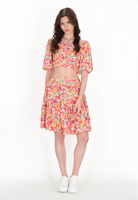 Mymo rok vrouwen rood veelkleurig - Image 2