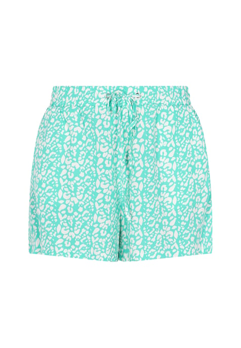 Mymo Korte broek vrouwen turkoois wit - Image 1