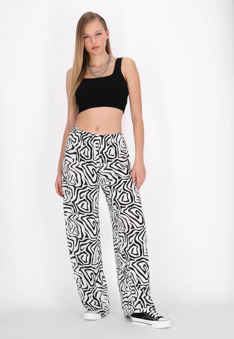 Mymo Broek vrouwen wit-zwart - Image 2