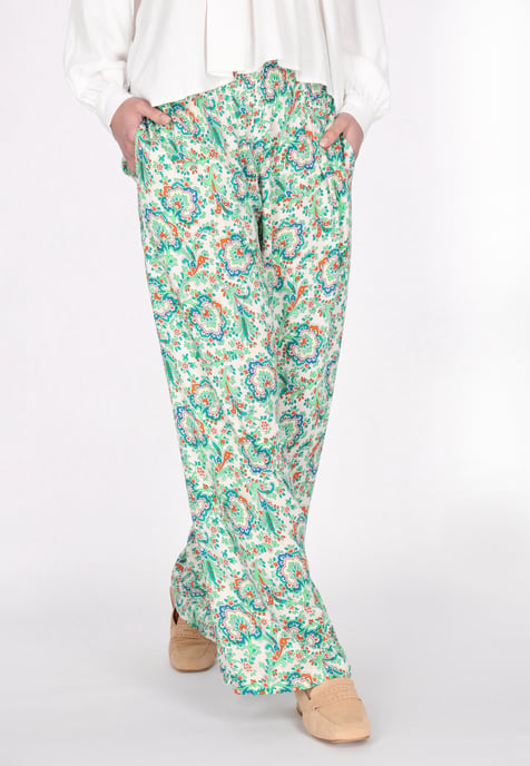 usha Broek vrouwen groen veelkleurig - Image 3