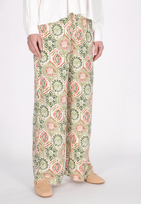 usha Broek vrouwen groen veelkleurig - Image 3