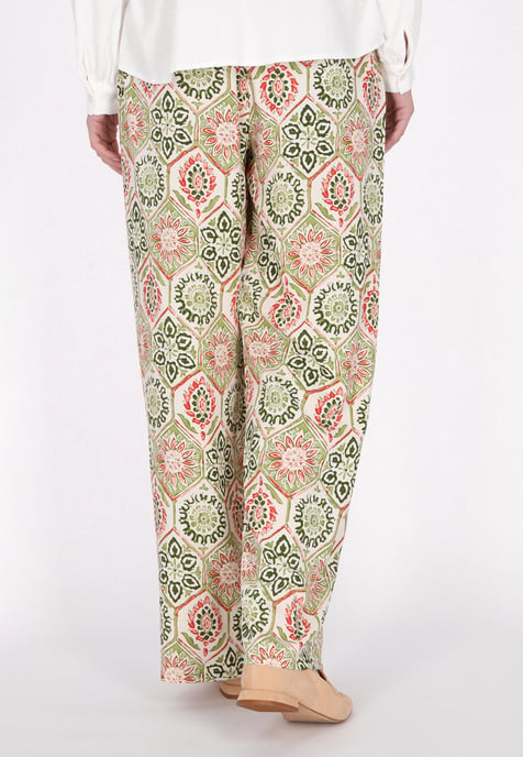 usha Broek vrouwen groen veelkleurig - Image 4