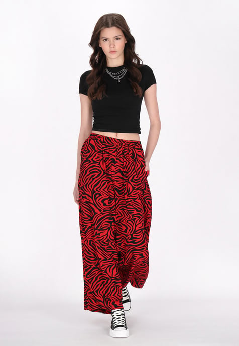 Mymo Broek vrouwen zwart rood - Image 2