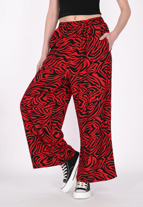 Mymo Broek vrouwen zwart rood - Image 3