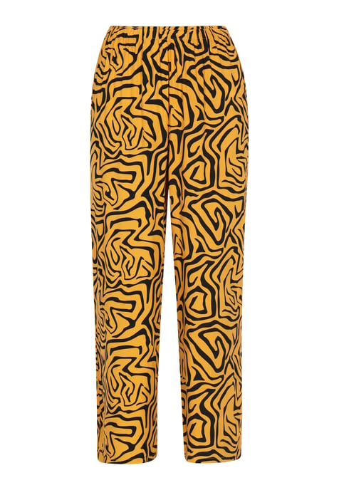 Mymo Broek vrouwen mosterd zwart - Image 1