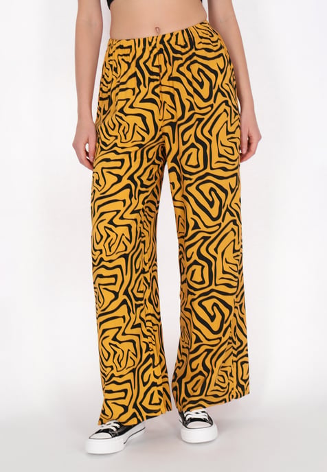 Mymo Broek vrouwen mosterd zwart - Image 3
