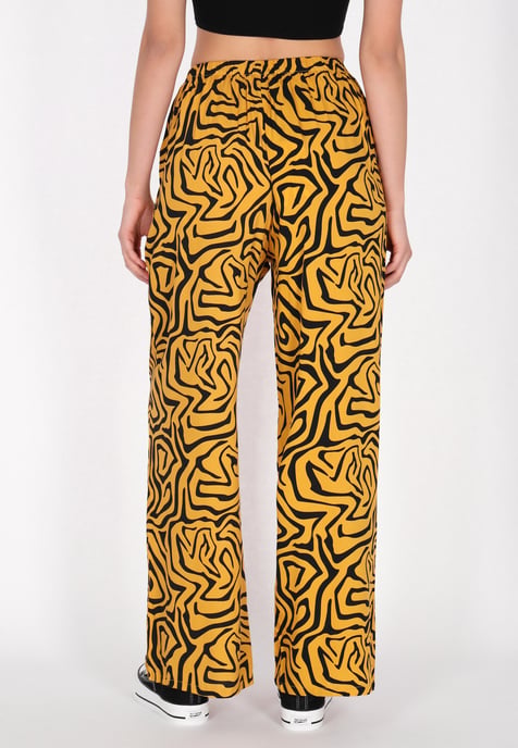 Mymo Broek vrouwen mosterd zwart - Image 4