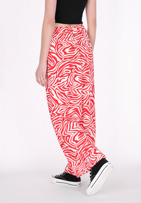 Mymo Broek vrouwen wit rood - Image 4