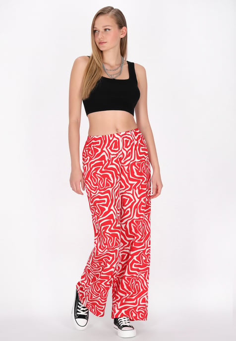 Mymo Broek vrouwen rood wit - Image 2