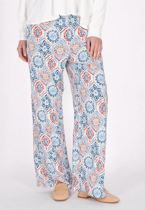 usha Broek vrouwen blauw veelkleurig - Image 3