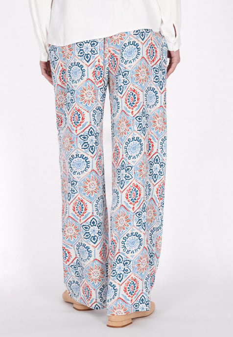 usha Broek vrouwen blauw veelkleurig - Image 4