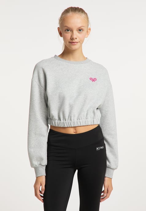 Mymo Sweatshirt Dames licht grijs melange - Image 3