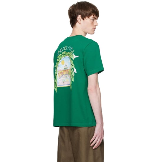 Casablanca Printed T-shirt L'arch De Tennis Green T-shirt - Image 4