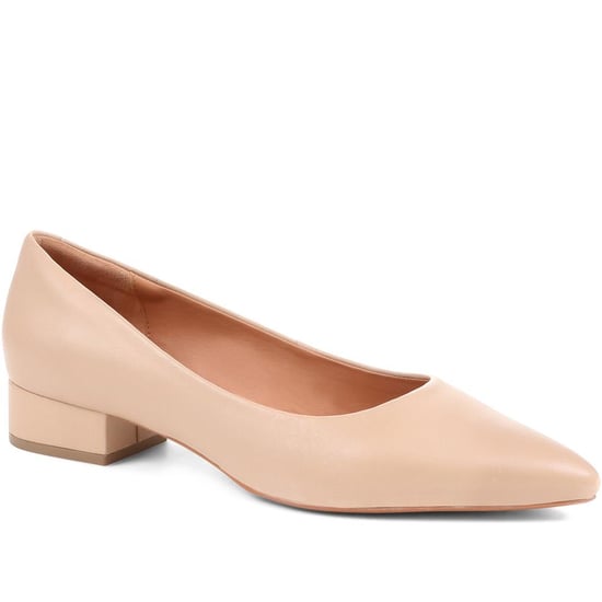 Jones Bootmaker Sunstone Leather Court Shoes - Image 1