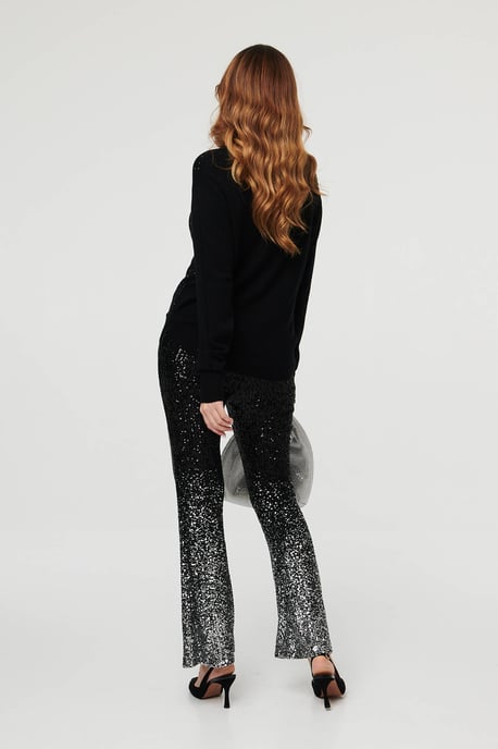 Black Sparkle Detail Relaxed Jumper - Image 3