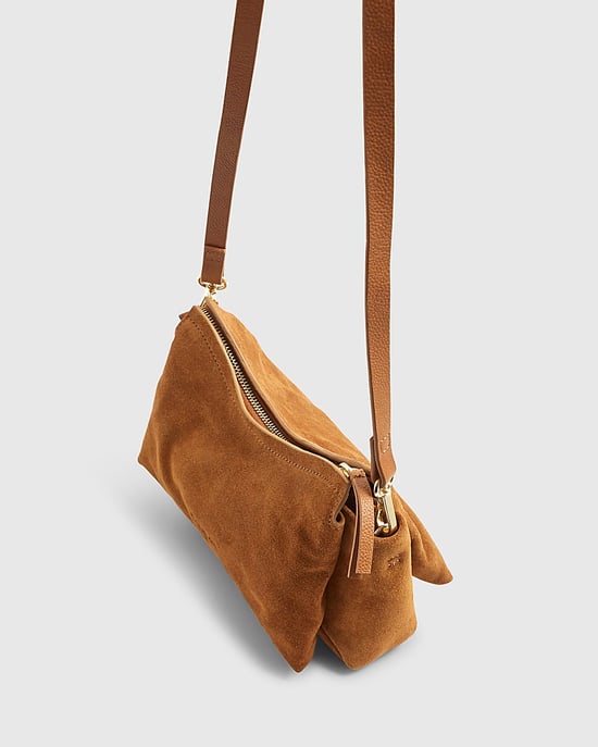 River Island Womens Crossbody Bag Brown Suede - Image 3