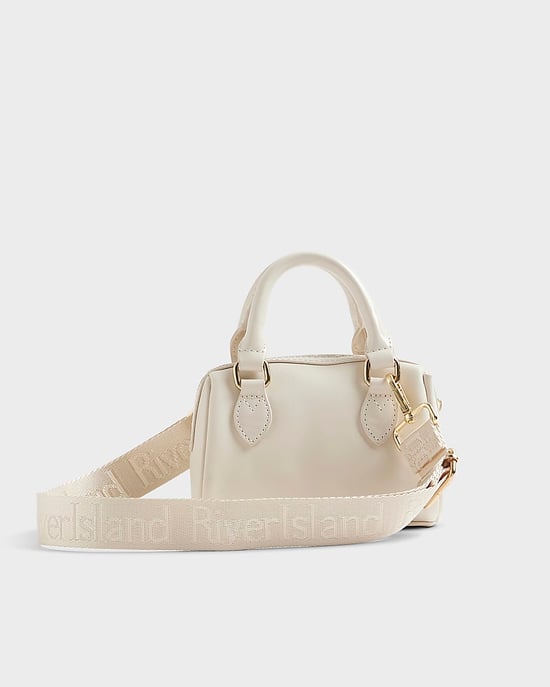 River Island Girls Mini Bowler Bag And Charms Cream - Image 2