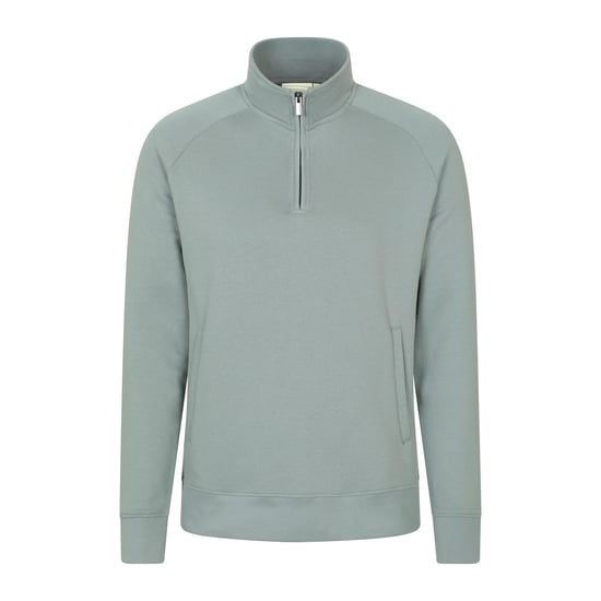 Mountain Warehouse Heren Bamburgh Trui met halve rits (Lichtgroen) - Image 1
