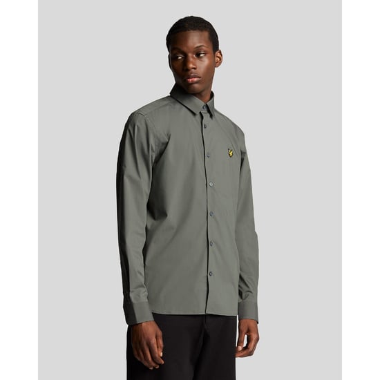 Lyle & Scott Heren Bamboe Shirt Met Lange Mouwen (Grijs) - Image 1