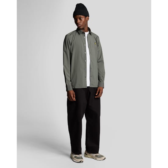 Lyle & Scott Heren Bamboe Shirt Met Lange Mouwen (Grijs) - Image 2