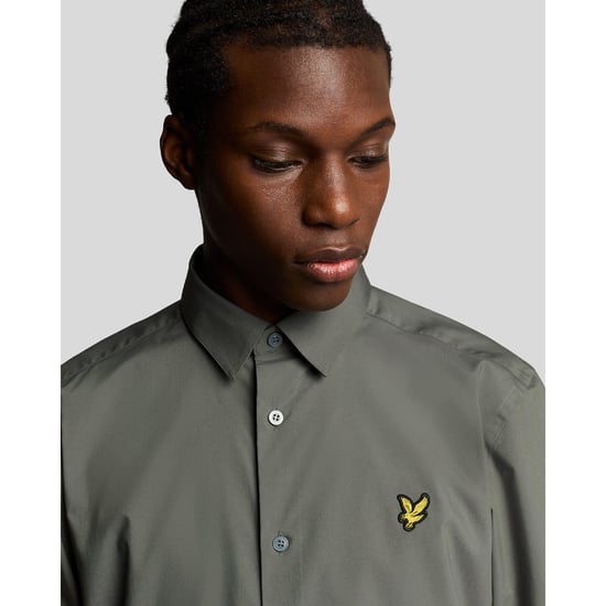 Lyle & Scott Heren Bamboe Shirt Met Lange Mouwen (Grijs) - Image 4