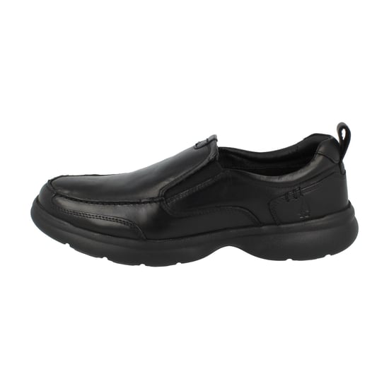 Hush Puppies Mens Harold Leather Slip-on Flats (Black) - Image 3
